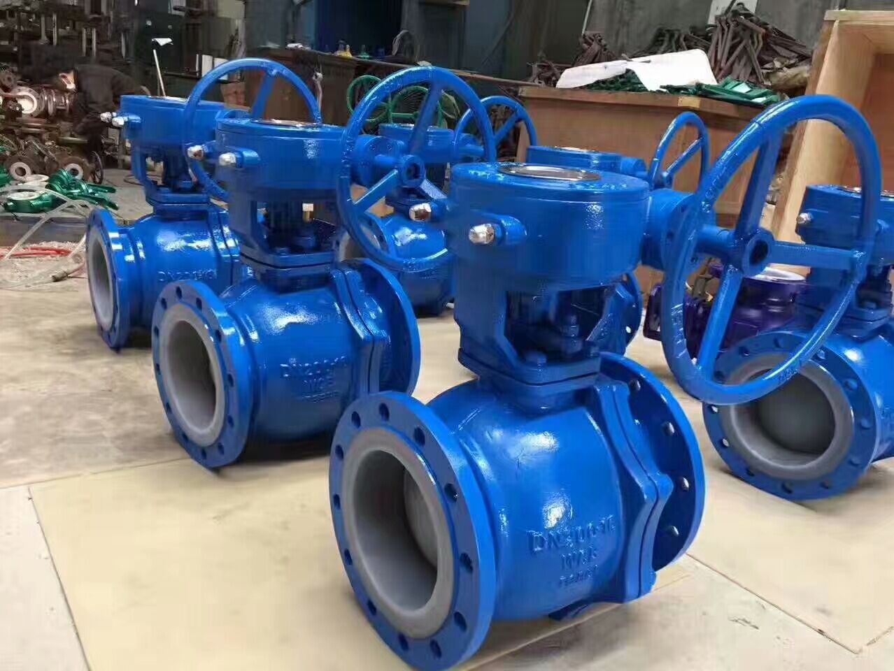 Q341F46蜗轮衬氟球阀