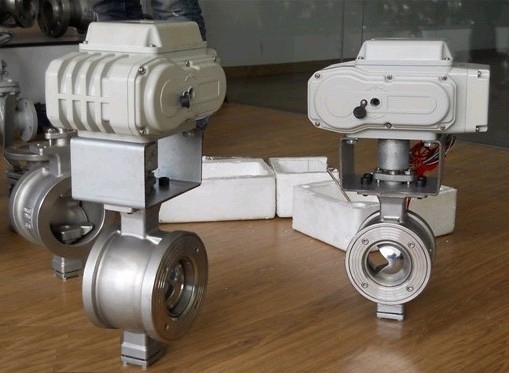 VQ947H电动V型调节球阀（对夹式,法兰式）