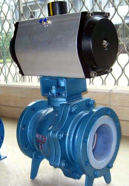 气动衬氟球阀结构图