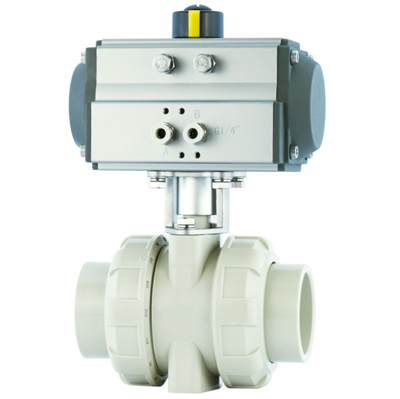 气动PP球阀结构图