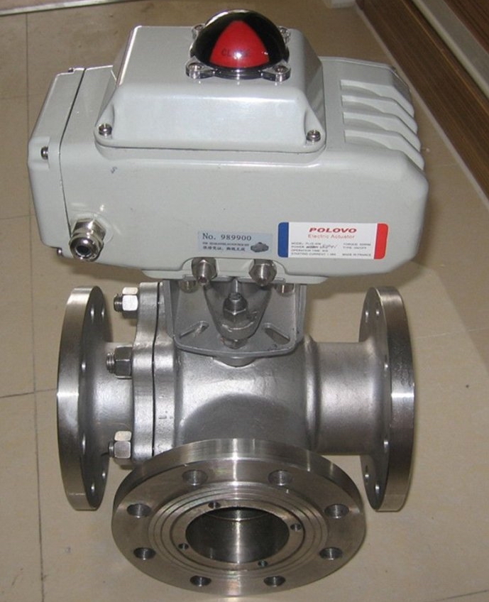 电动三通球阀图片