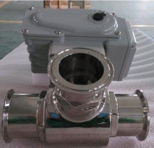 电动三通卫生级球阀结构图