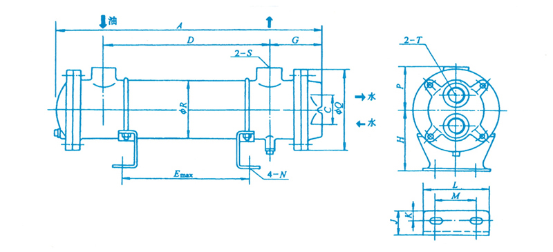 SL型管式冷却器示意图