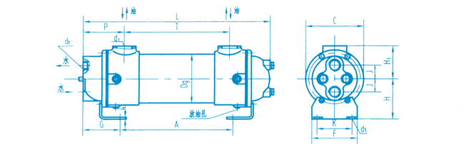 2LQGW型冷却器尺寸图