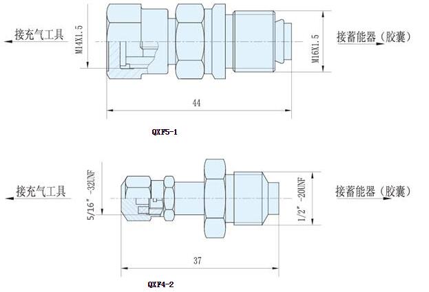 QXF-5-1充气阀尺寸图