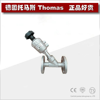 进口带手动调节气动法兰角座阀 进口带手动调节气动法兰角座阀