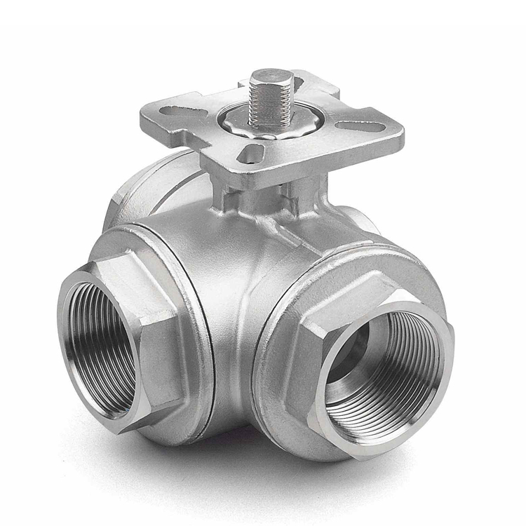 进口气动三通内螺纹球阀 进口气动三通内螺纹球阀