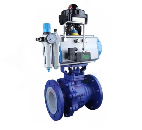 进口衬氟O型切断球阀