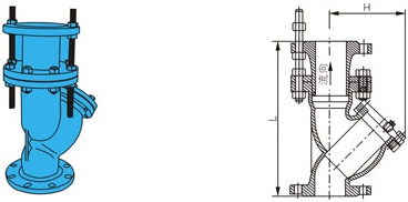 Y型拉杆伸缩过滤器结构图