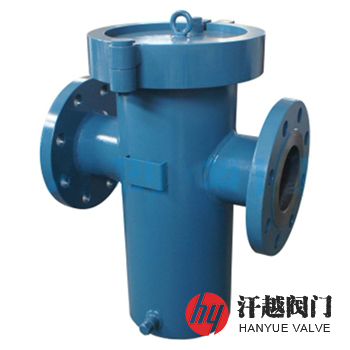 卡箍式快开盲板篮式过滤器