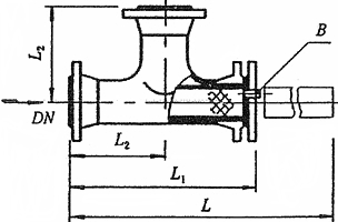 正折流式T型过滤器结构图