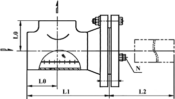 三通正折流T型过滤器结构图