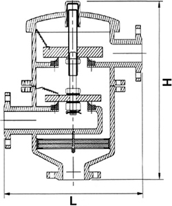带双接管阻火呼吸阀结构图