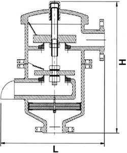 带呼出接管阻火呼吸阀结构图