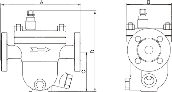 CS41H自由浮球式蒸汽疏水阀结构图