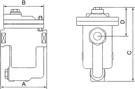 882倒吊桶式蒸汽疏水阀结构图