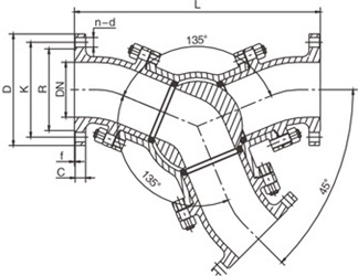 135度Y型三通球阀