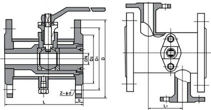 夹套保温球阀结构图