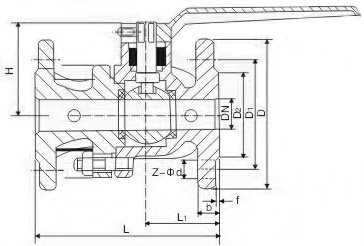 二片式夹套保温球阀结构图