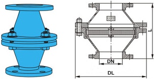 石油气体管道阻火器结构图