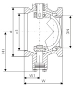 对夹V型球阀结构图