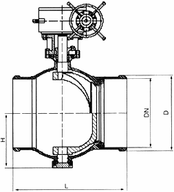 焊接偏心半球阀结构图