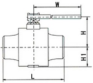 Q61F全焊接球阀结构图